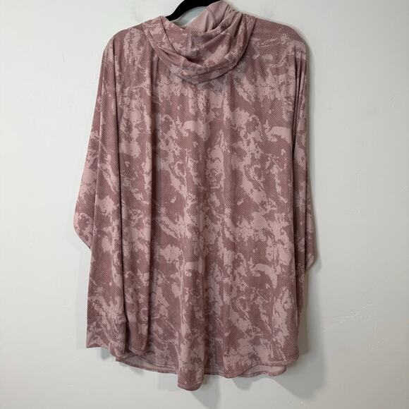 Eddie Bauer Women's Solarflex Long Sleeve Print Hoodie NEW Pink Plus 3X UPF - Picture 8 of 9